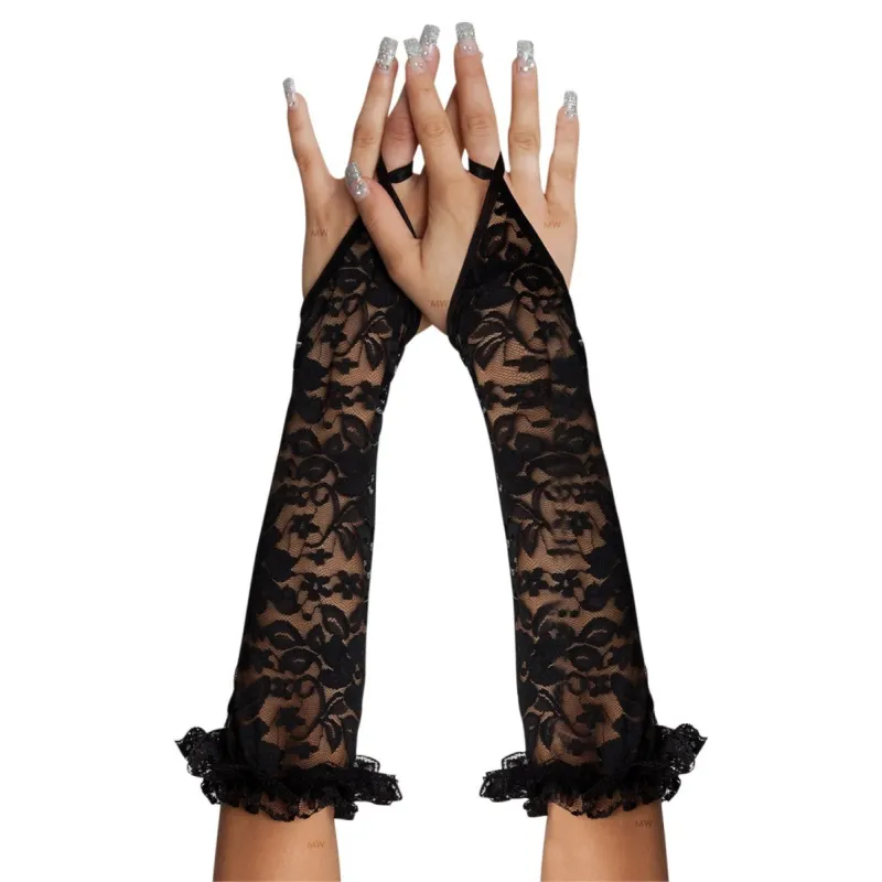 Schwarze Armstulpen 7708 von Softline | Fesselliebe.de