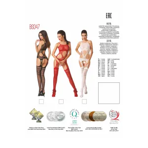 Roter ouvert Bodystocking BS047 von Passion