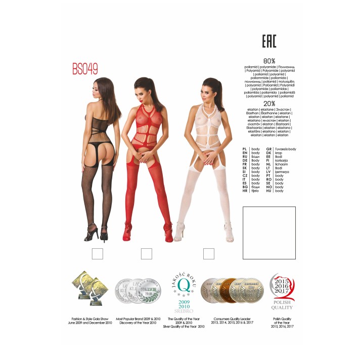 Roter ouvert Bodystocking BS049 von Passion | Fesselliebe.de