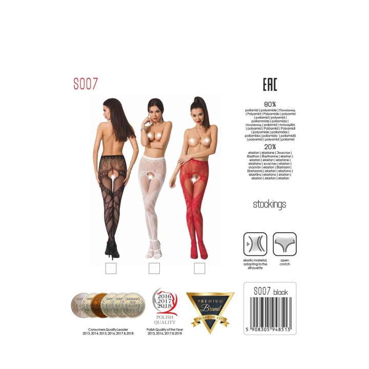Ouvert Strumpfhose S007 weiß von Passion Erotic Line | Fesselliebe.de
