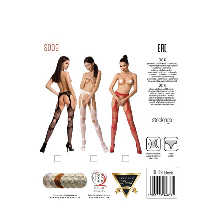 Ouvert Strumpfhose S009 weiß von Passion Erotic Line | Fesselliebe.de