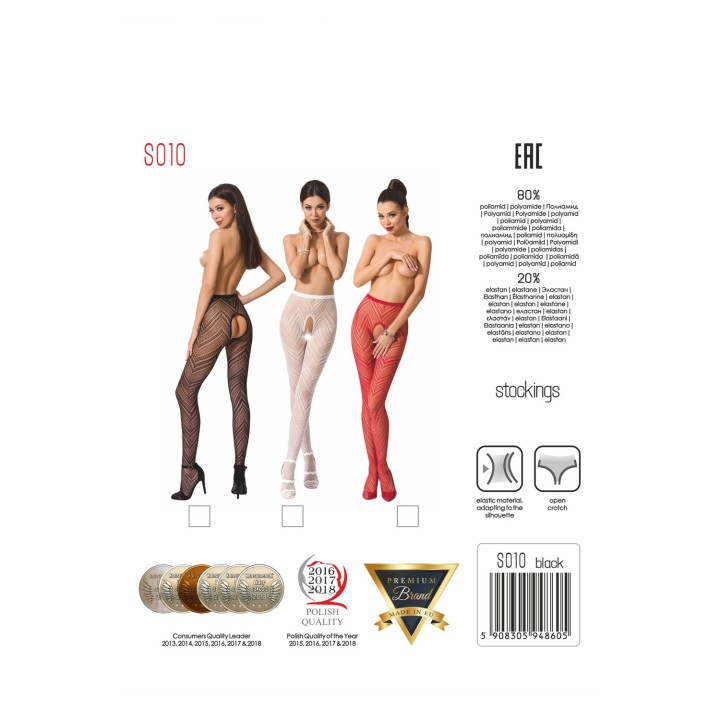 Ouvert Strumpfhose S010 weiß von Passion Erotic Line | Fesselliebe.de