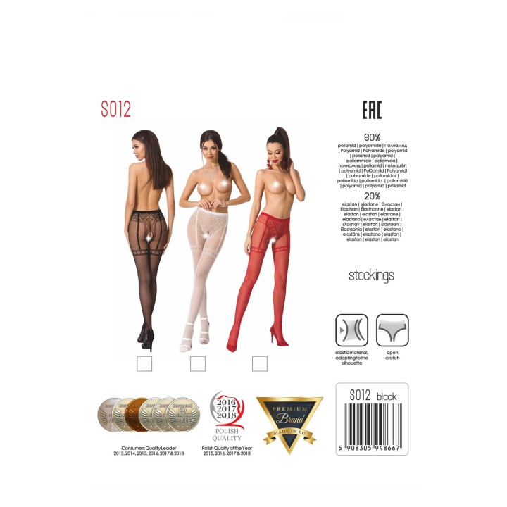 Ouvert Strumpfhose S012 weiß von Passion Erotic Line | Fesselliebe.de