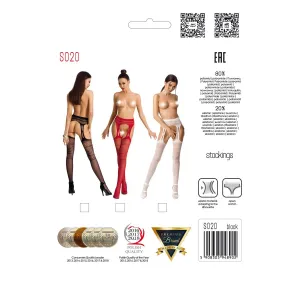 Ouvert Strumpfhose S020 weiß von Passion Erotic Line