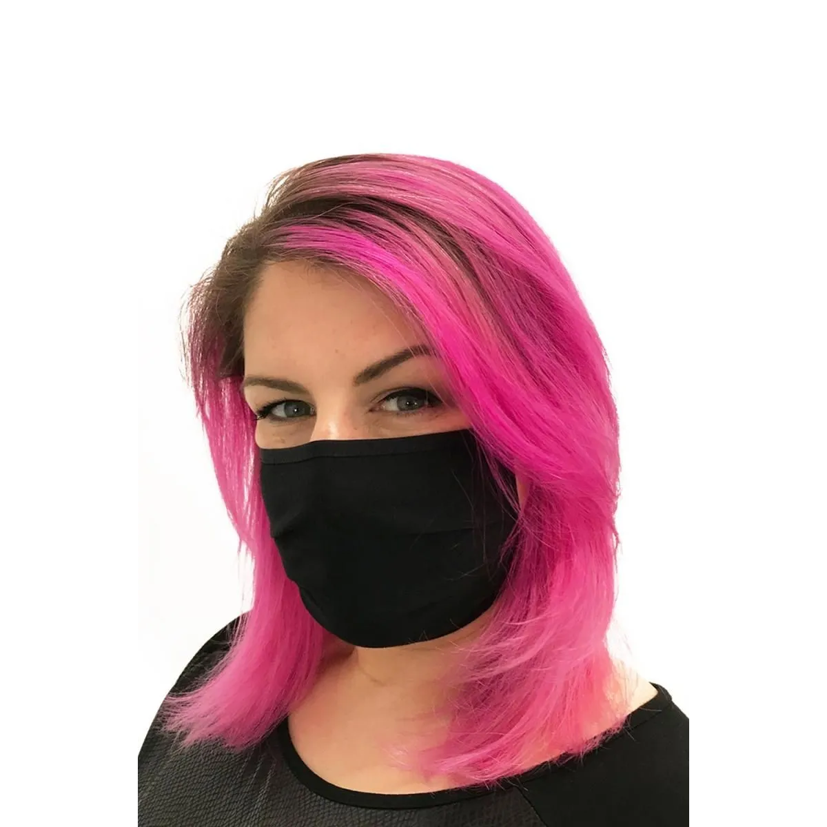 Baumwollmaske 2-lagig mit Filtertasche schwarz - STANDARD 100 by OEKO-TEX | Fesselliebe.de