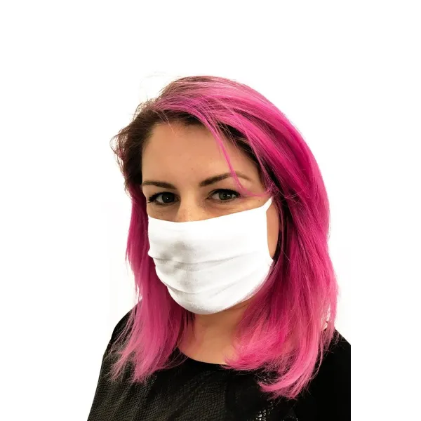 Baumwollmaske 2-lagig mit Filtertasche weiß - STANDARD 100 by OEKO-TEX | Fesselliebe.de