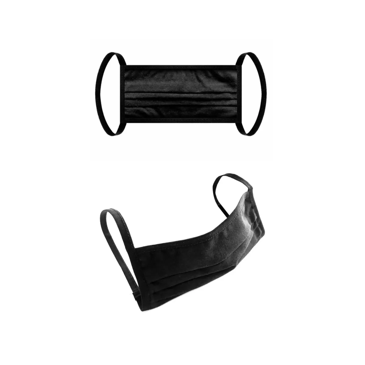 Baumwollmaske 1-lagig schwarz - STANDARD 100 by OEKO-TEX | Fesselliebe.de