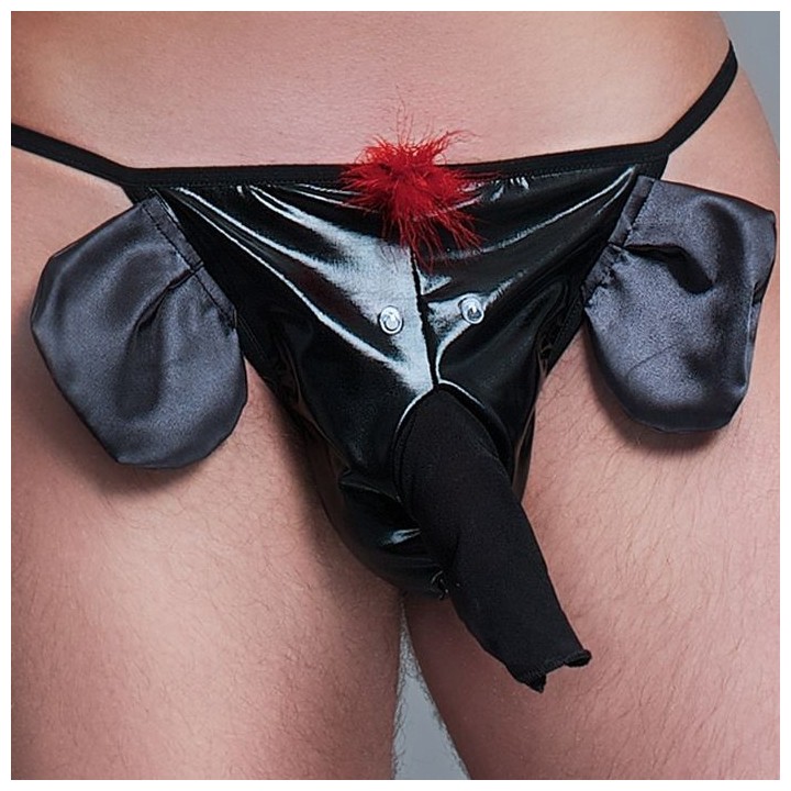 Scherzstring Elefant MC/9028 in schwarz für Männer von Andalea Dessous | Fesselliebe.de