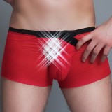 Hemd-Boxer-Set MC/9039 aus weiss-rotem Tüll für Herren | Fesselliebe.de