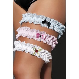 Weißes Strumpfband M/1065 Iga von Andalea Dessous | Fesselliebe.de