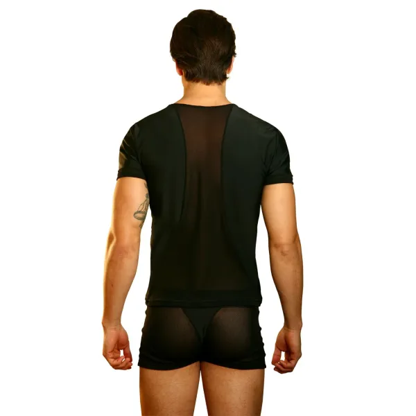 Schwarzes Herren T-Shirt Open Spirit von Look Me | Fesselliebe.de