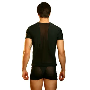 Schwarzes Herren T-Shirt Open Spirit von Look Me