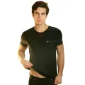 Schwarzes Herren T-Shirt Open Spirit von Look Me