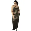 Langes goldenes Wetlook-Kleid C/4001 von Andalea