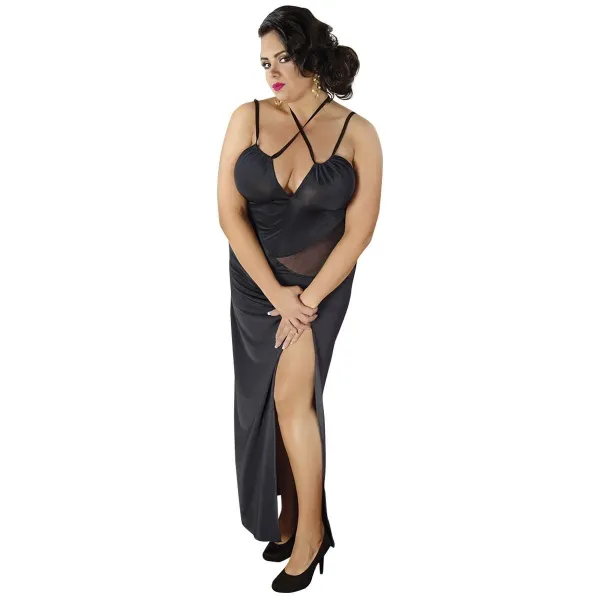 Schwarzes langes Kleid C/4002 von Andalea | Fesselliebe.de