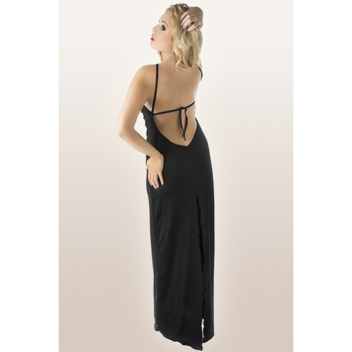 Schwarzes langes Kleid M/1068 von Andalea | Fesselliebe.de