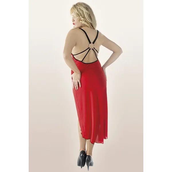 Rotes langes Kleid M/1073 von Andalea | Fesselliebe.de