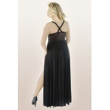 Schwarzes langes Kleid M/1074 von Andalea | Fesselliebe.de