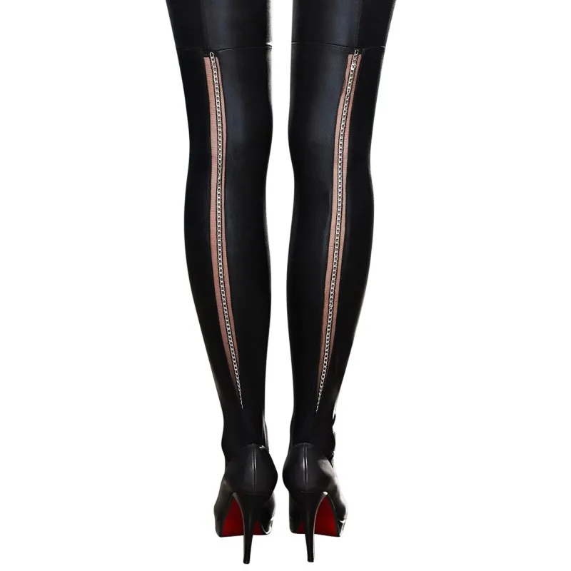 Schwarze Straps-Strümpfe A0190 von 7-Heaven | Fesselliebe.de