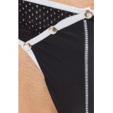Schwarz/weißer Männer String Mixing 43-57 von Look Me | Fesselliebe.de