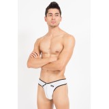 Weiß/schwarzer Männer String Mixing 43-57 von Look Me | Fesselliebe.de