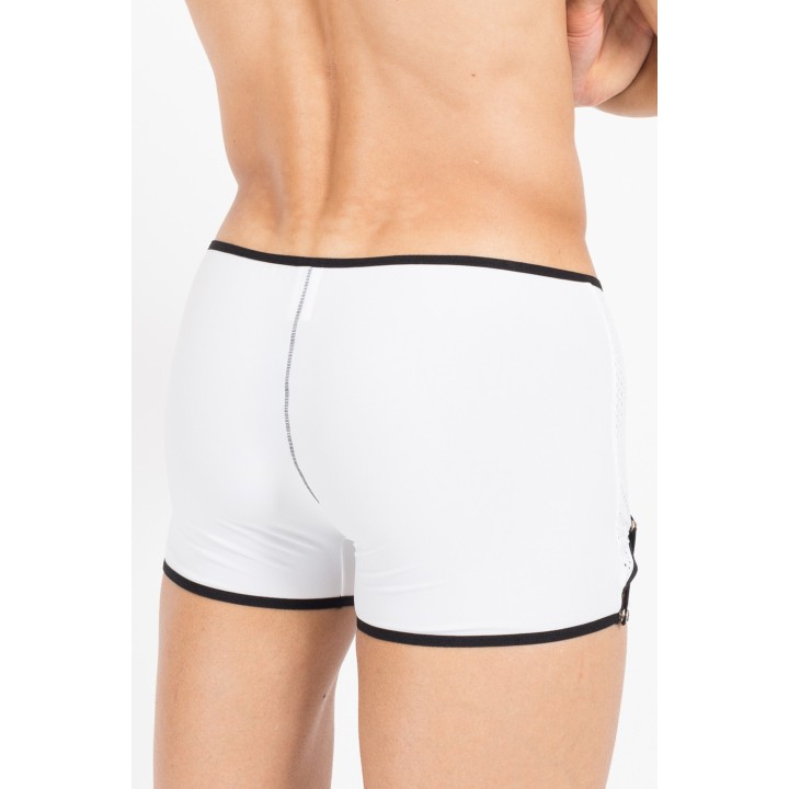 Weiß/schwarzer Herren-Boxer Mixing 43-67 von Look Me | Fesselliebe.de