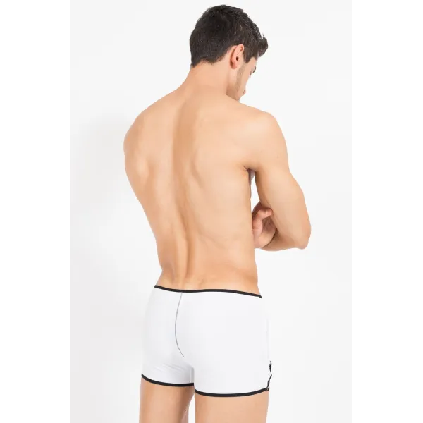 Weiß/schwarzer Herren-Boxer Mixing 43-67 von Look Me | Fesselliebe.de