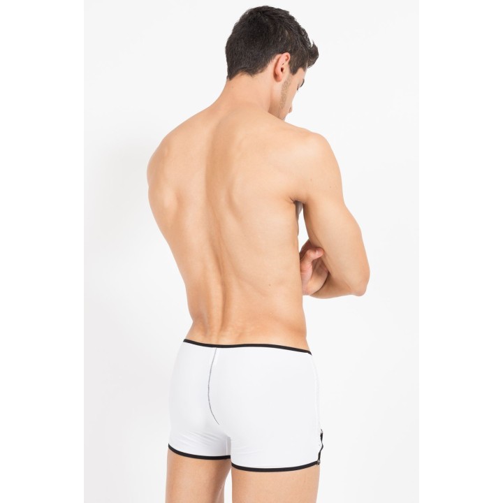 Weiß/schwarzer Herren-Boxer Mixing 43-67 von Look Me | Fesselliebe.de