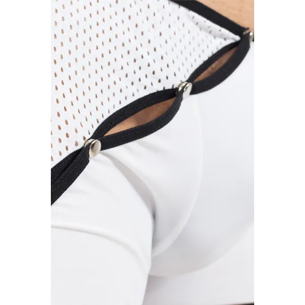 Weiß/schwarzer Herren-Boxer Mixing 43-67 von Look Me | Fesselliebe.de