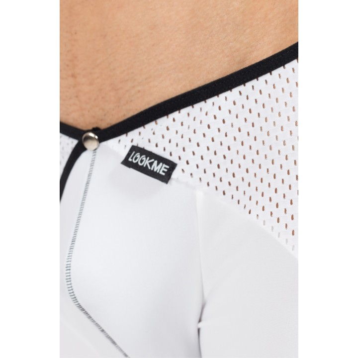 Weiß/schwarzer Herren-Boxer Mixing 43-67 von Look Me | Fesselliebe.de