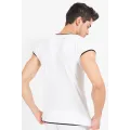 Weiß/schwarzes V-Shirt Mixing 43-77 von Look Me