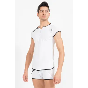 Weiß/schwarzes V-Shirt Mixing 43-77 von Look Me