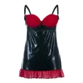 Schwarzes Wetlook Chemise SB/1011 Sexy Base Kollektion by Andalea