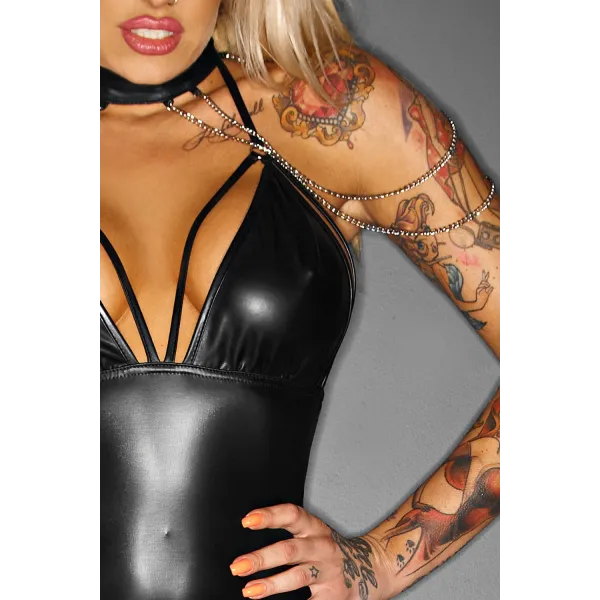 Schwarzer Straps-Body F109 von Noir Handmade ImMoral Kollektion | Fesselliebe.de