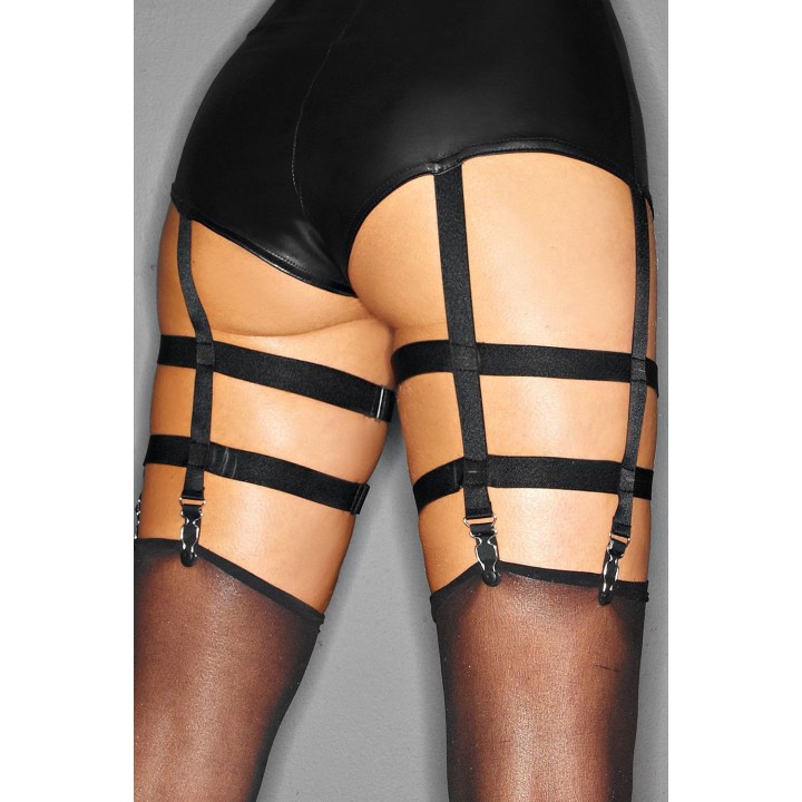 Schwarzer Straps-Body F109 von Noir Handmade ImMoral Kollektion | Fesselliebe.de