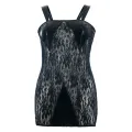 Schwarzes Wetlook Chemise SB/1005 Sexy Base Kollektion by Andalea