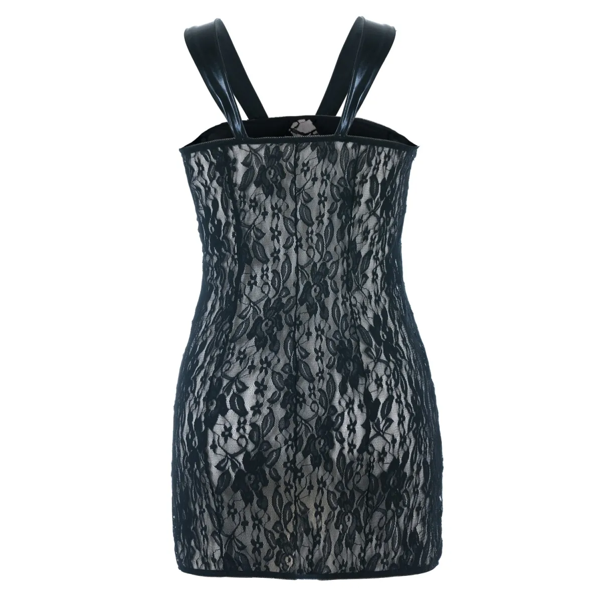 Schwarzes Wetlook Chemise SB/1005 Sexy Base Kollektion by Andalea | Fesselliebe.de