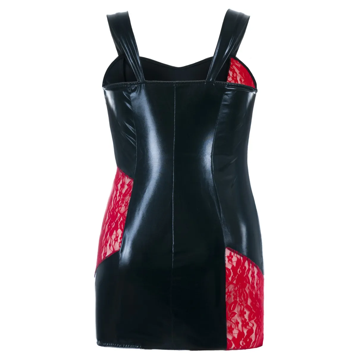Schwarz/rotes Wetlook Chemise SB/1006 Sexy Base Kollektion by Andalea | Fesselliebe.de