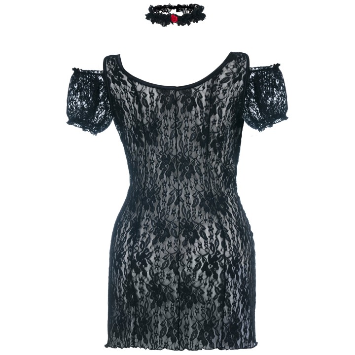 Schwarzes Chemise SB/1007 Sexy Base Kollektion by Andalea | Fesselliebe.de