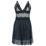 Schwarzes Chemise SB/1010 Sexy Base Kollektion by Andalea | Fesselliebe.de
