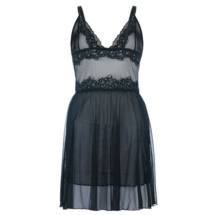 Schwarzes Chemise SB/1010 Sexy Base Kollektion by Andalea | Fesselliebe.de