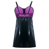 Schwarz/lila Chemise SB/1017 Sexy Base Kollektion by Andalea | Fesselliebe.de