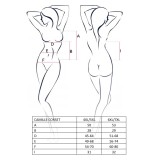 Schwarz/weißes Strapshemd Camille von Passion Plus Size | Fesselliebe.de