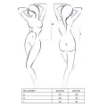 Schwarzes Wetlook Gorset BES von Passion Plus Size