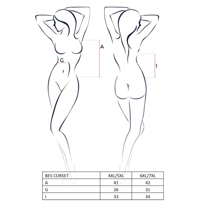 Schwarzes Wetlook Gorset BES von Passion Plus Size | Fesselliebe.de