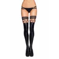 Schwarze Straps-Strümpfe Marica von 7-Heaven