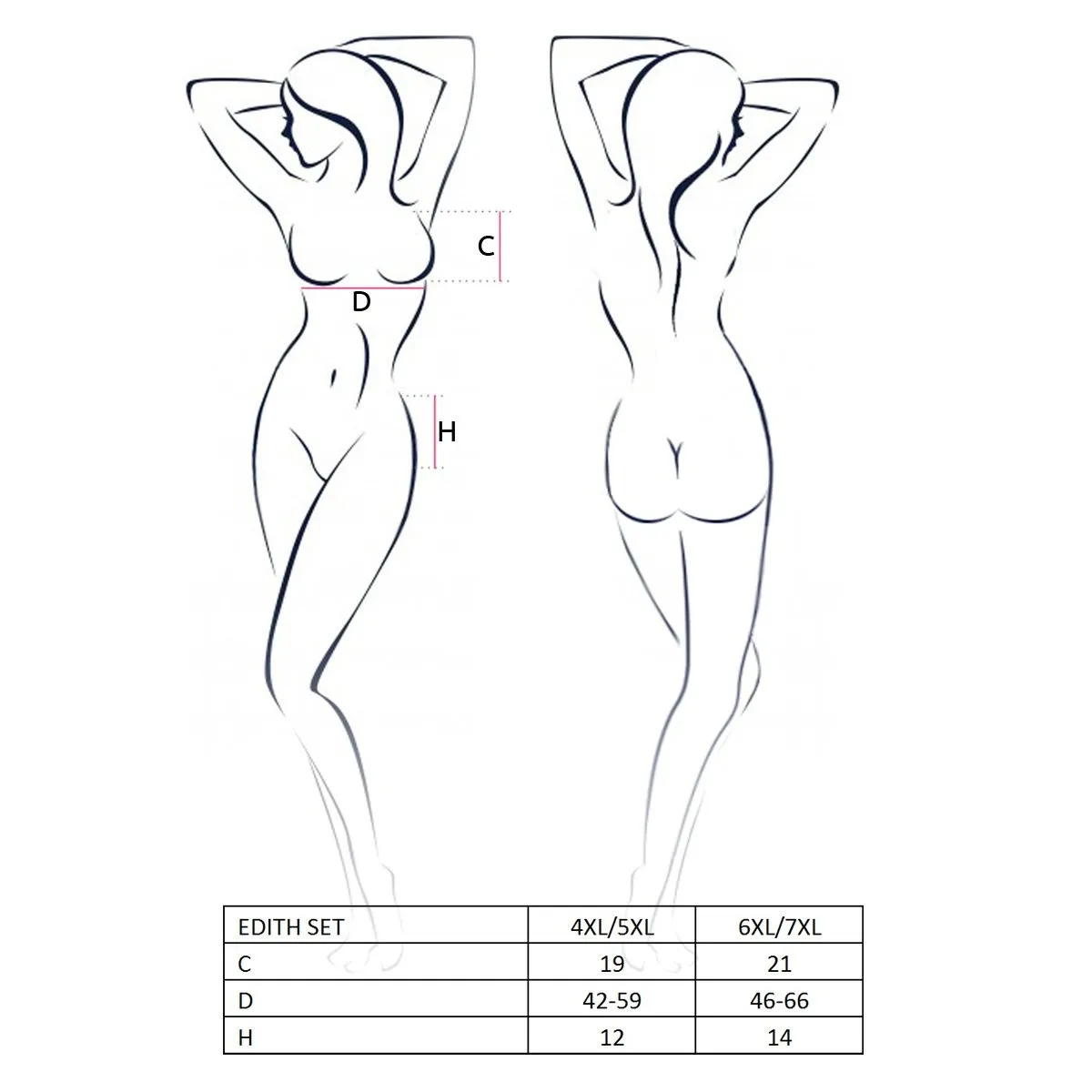 Schwarzes Set Edith von Passion Plus Size | Fesselliebe.de