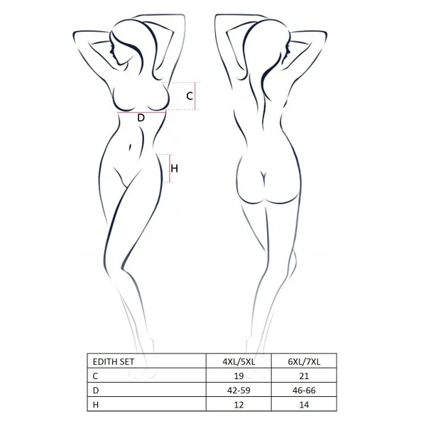 Schwarzes Set Edith von Passion Plus Size | Fesselliebe.de