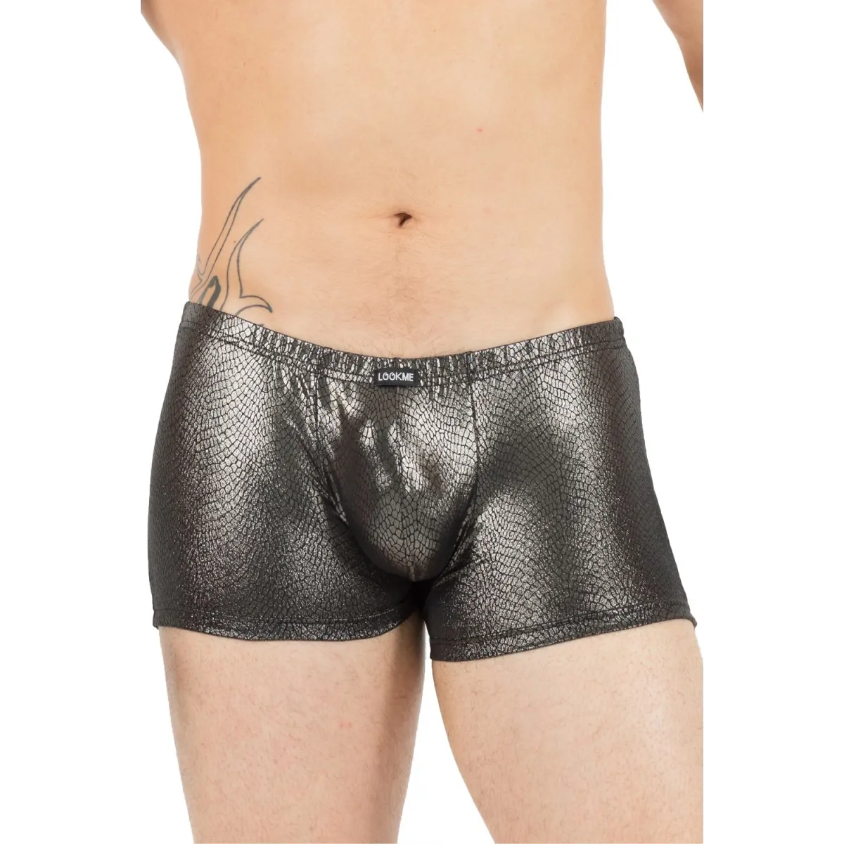 Silberner Herren-Boxer Reptile 60-67 von Look Me | Fesselliebe.de