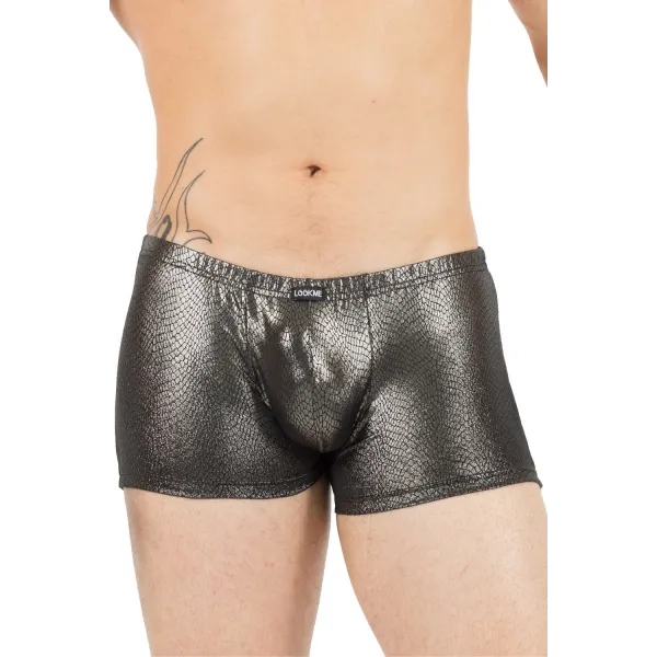 Silberner Herren-Boxer Reptile 60-67 von Look Me | Fesselliebe.de